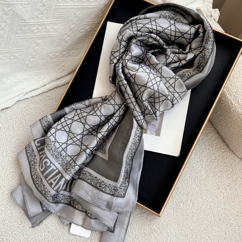 Dior silk scarf 180-90cm E04 (17)